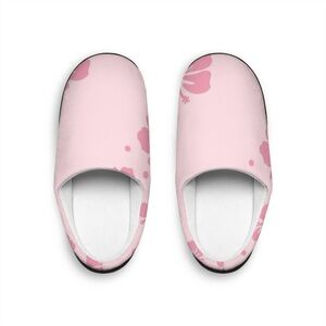 Pink Floral Slippers